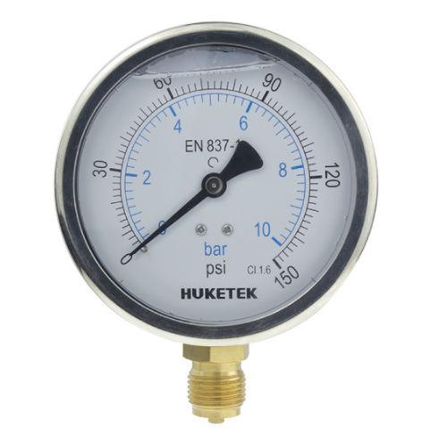 B102A | 50MM | Glycerine Filled | Bottom Mount | Pressure Gauge